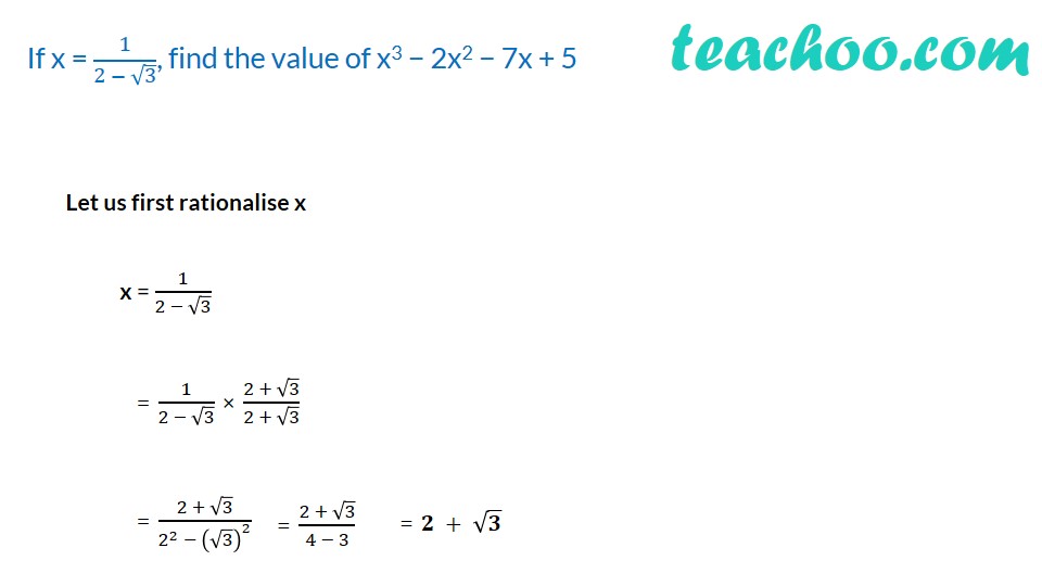 If X 1 2 3 Find The Value Of X 3