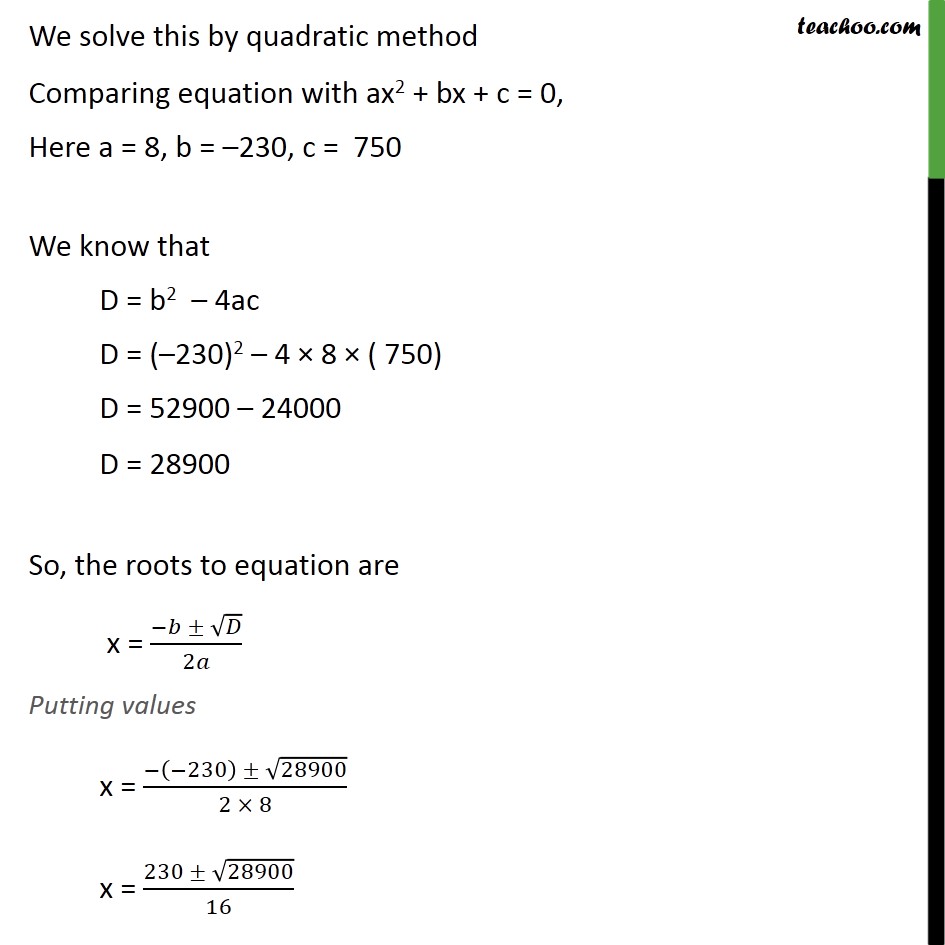 Ex 4.3, 9 - Chapter 4 Class 10 Quadratic Equations - Part 4