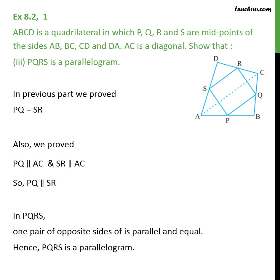Ex 8.2, 1 - Chapter 8 Class 9 Quadrilaterals - Part 3