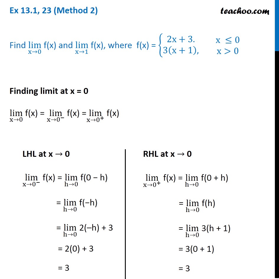 Ex 13.1, 23 - Chapter 13 Class 11 Limits and Derivatives - Part 3