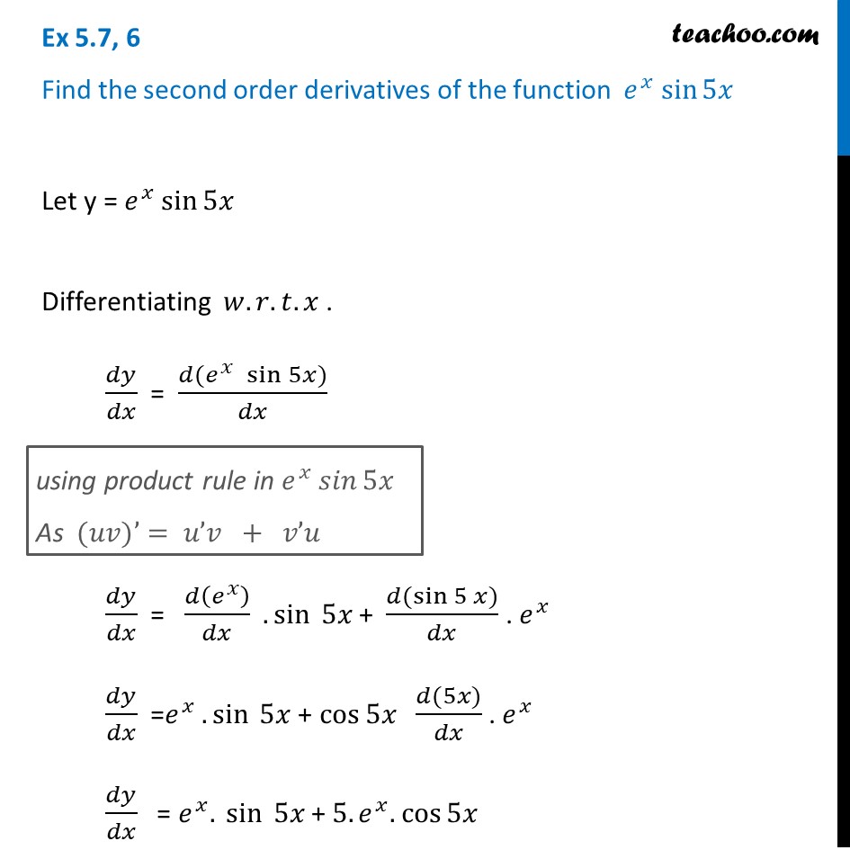 ex-5-7-6-class-12-maths-find-second-order-derivative-of-e-x-sin-5x