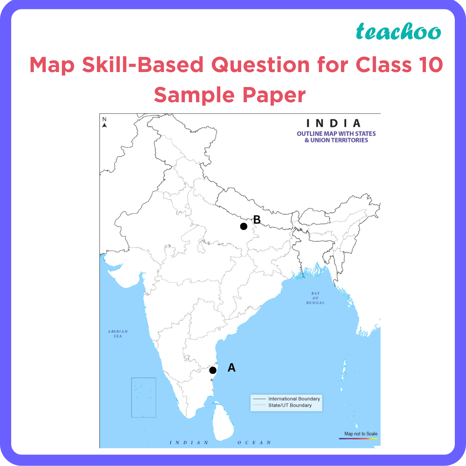 [Map Based Question] Two Places A And B Have Been Marked On The Given