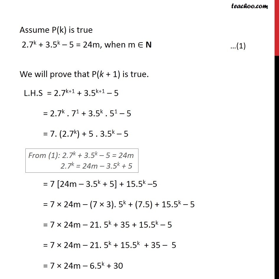 of table mathematical 75 Example  divisible  Prove    24 5 that 3.5n  2.7n is 6 by