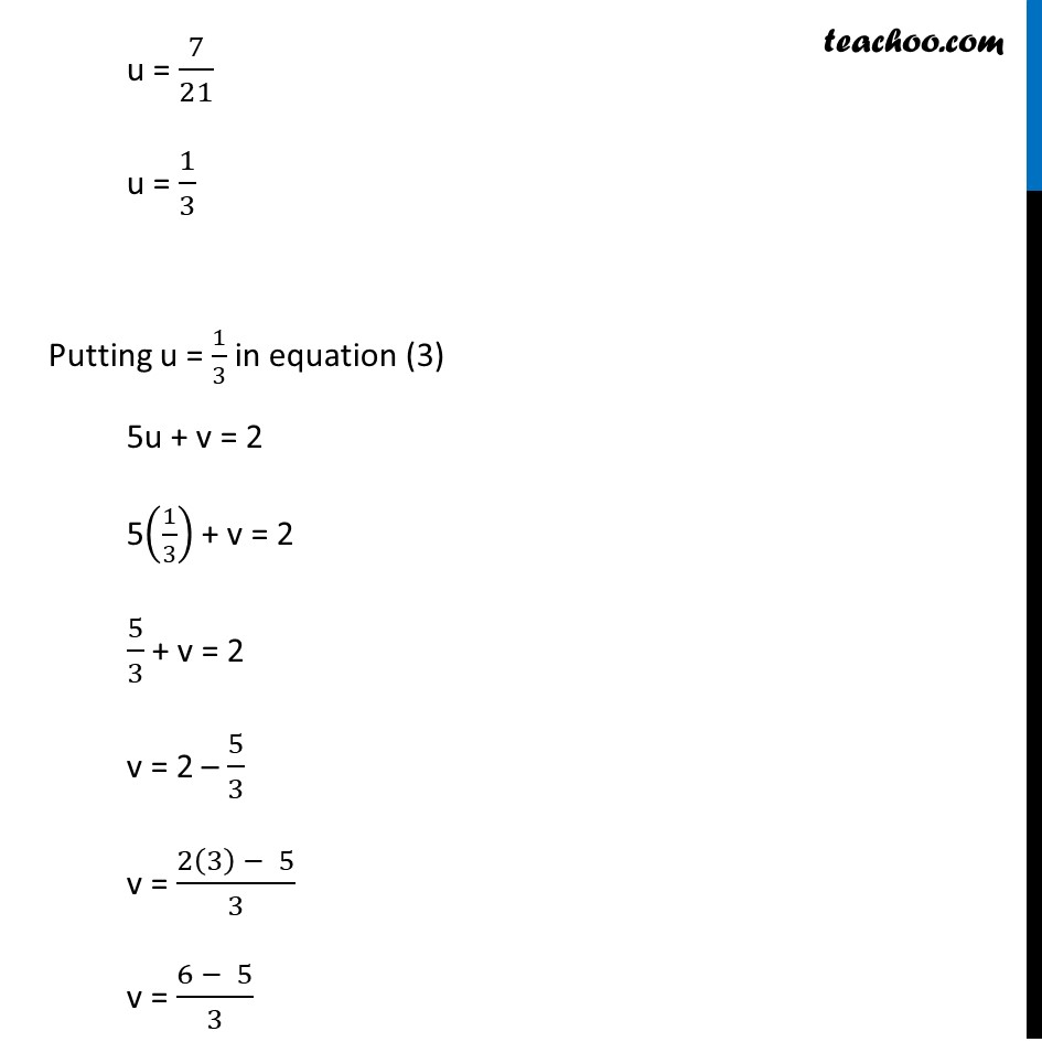 Example 18 Solve 5 X 1 1 Y 2 2 6 X 1 3 Y 2 1 Examples