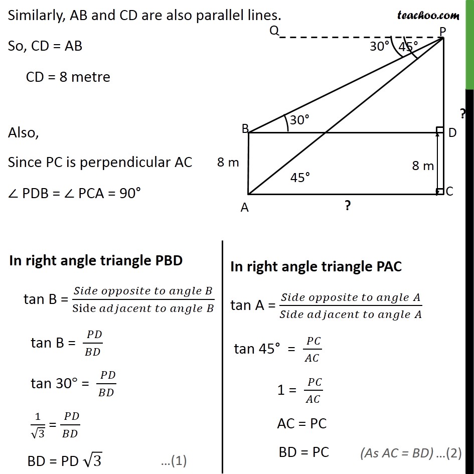 Example 6 - Chapter 9 Class 10 Some Applications of Trigonometry - Part 3