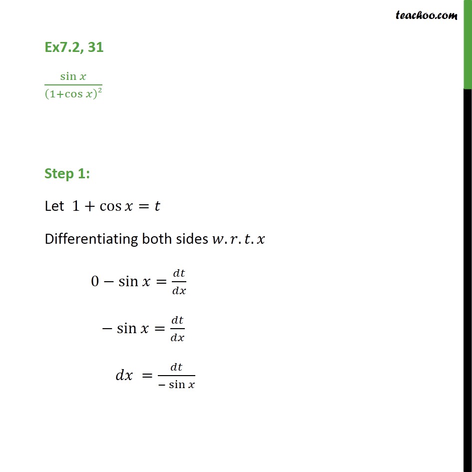 exam news cbse class x maths 12 (1 Class   cos  x 7.2, x)^2  Ex 31  sin  / Integrate