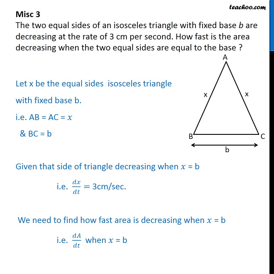side lengths of isosceles right triangle