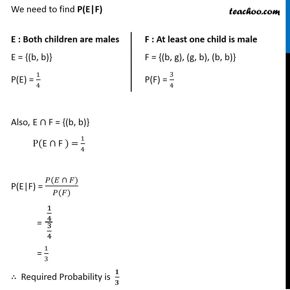 Misc 2 - Chapter 13 Class 12 Probability - Part 2