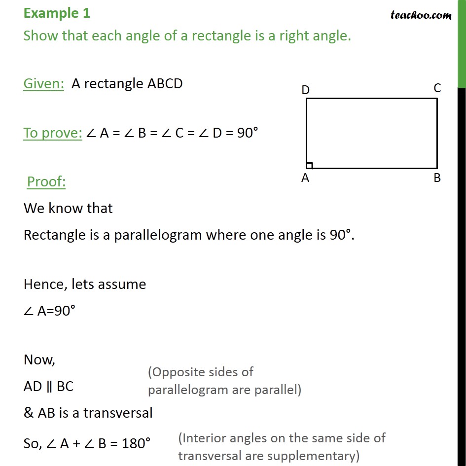 all properties of a rectangle including all angles