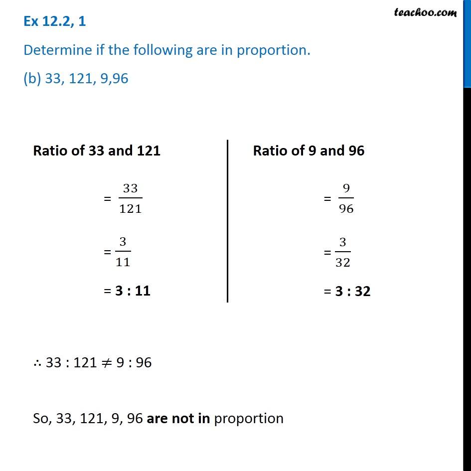 Ex 12.2, 1 - Chapter 12 Class 6 Ratio And Proportion - Part 2