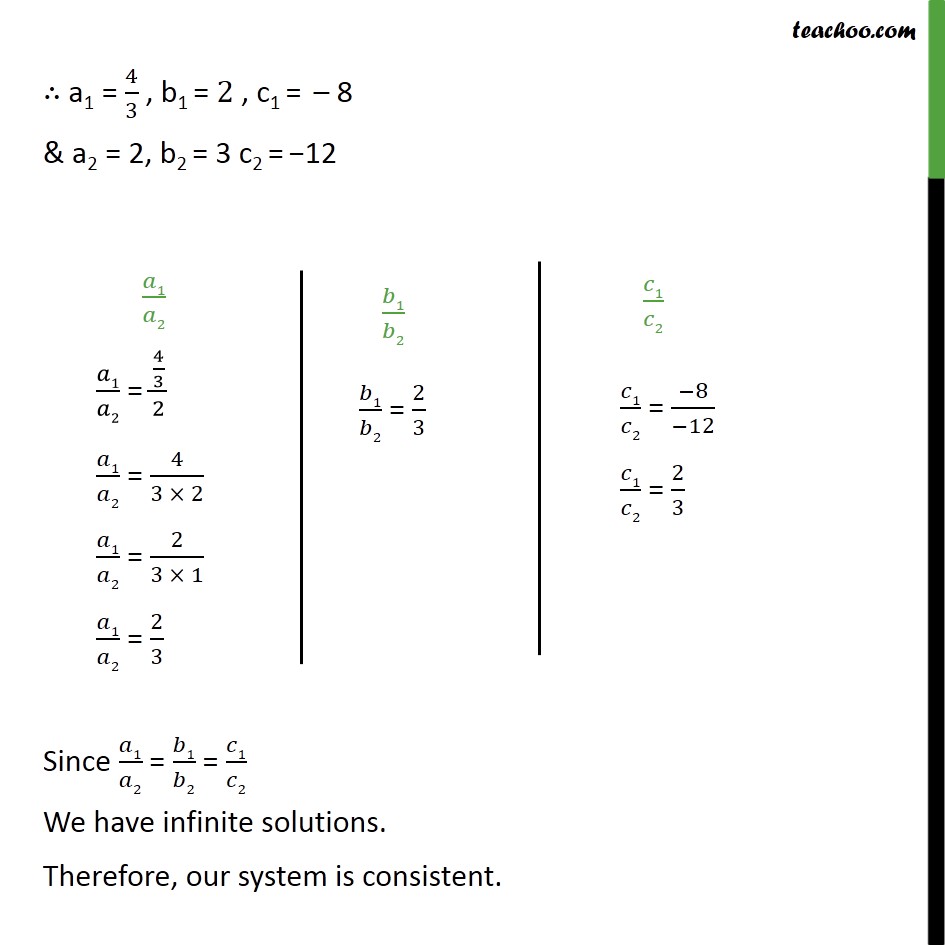 Ex 3.2, 3 - On comparing ratios, find whether consistent - Ex 3.2