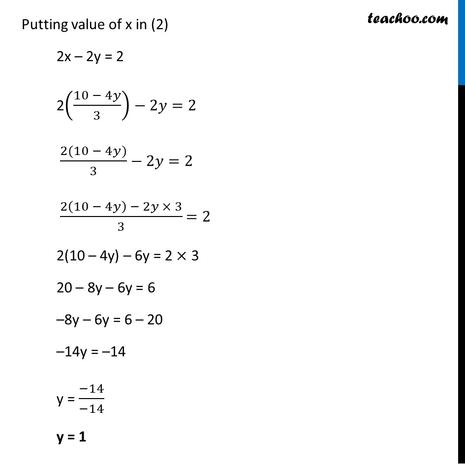 Ex 3.4, 1 - Chapter 3 Class 10 Pair of Linear Equations in Two Variables - Part 10