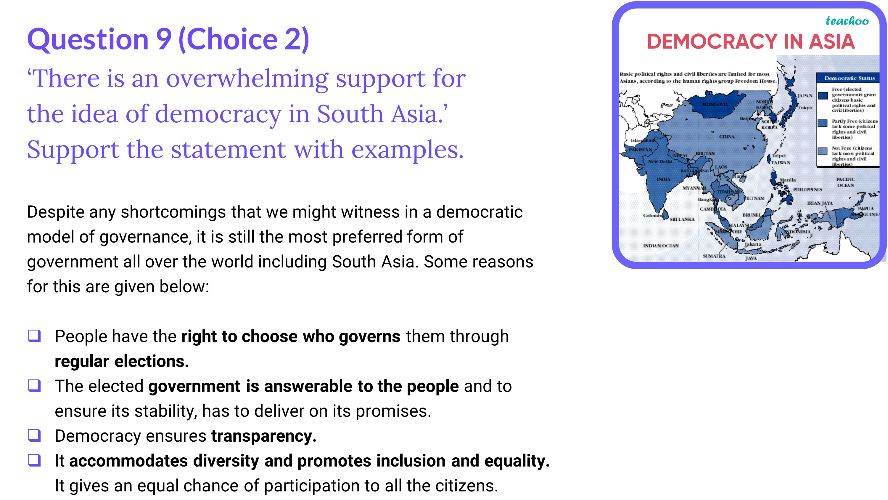  Term 2 There Is An Overwhelming Support For Idea Of Democracy In