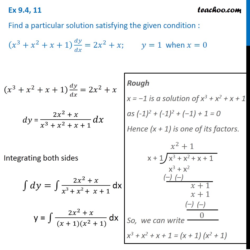 ex-9-3-11-find-particular-solution-x3-x2-x-1-dy-dx