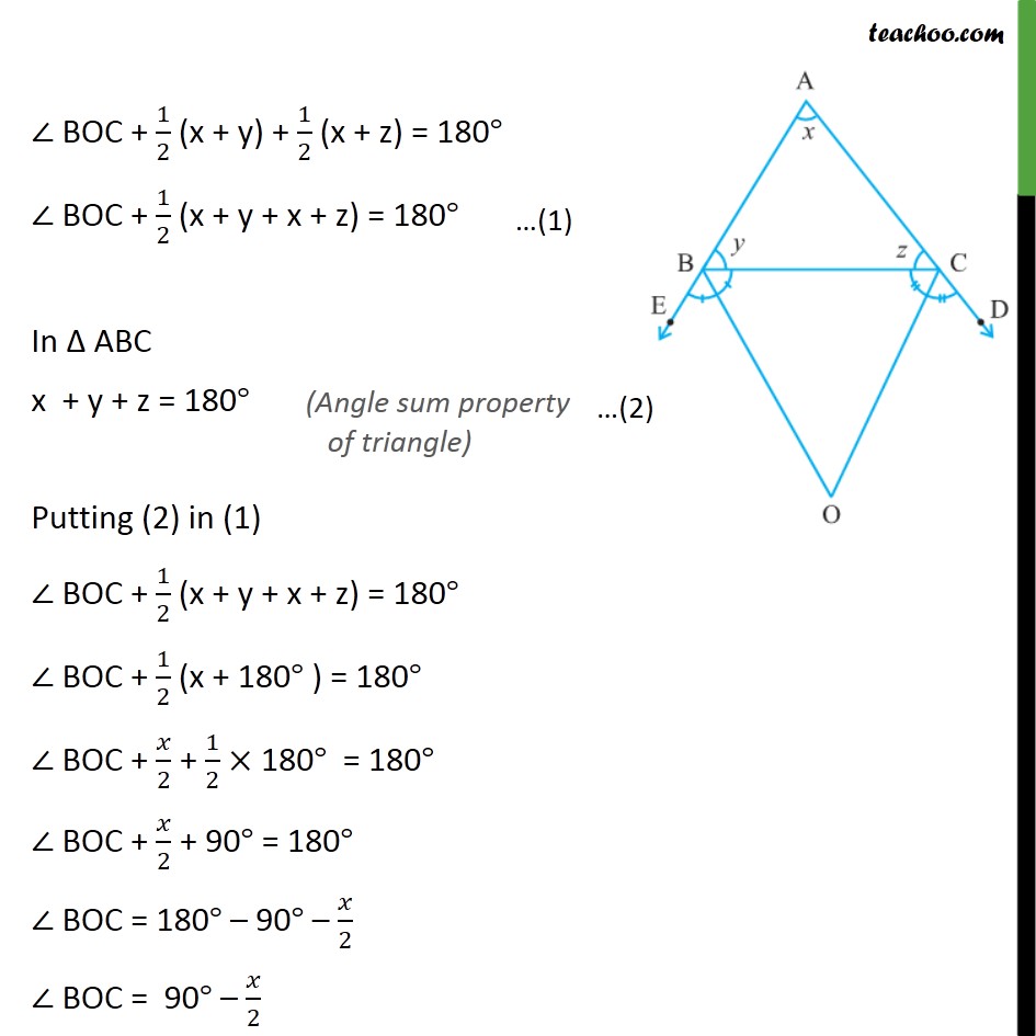 Example 8 Sides Ab And Ac Of ∆abc Are Produced To Points E And D Examp 9381