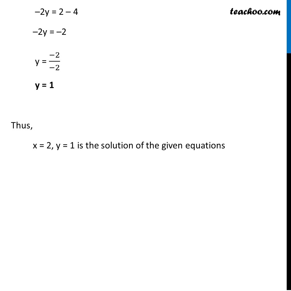 Ex 3.4, 1 - Chapter 3 Class 10 Pair of Linear Equations in Two Variables - Part 8