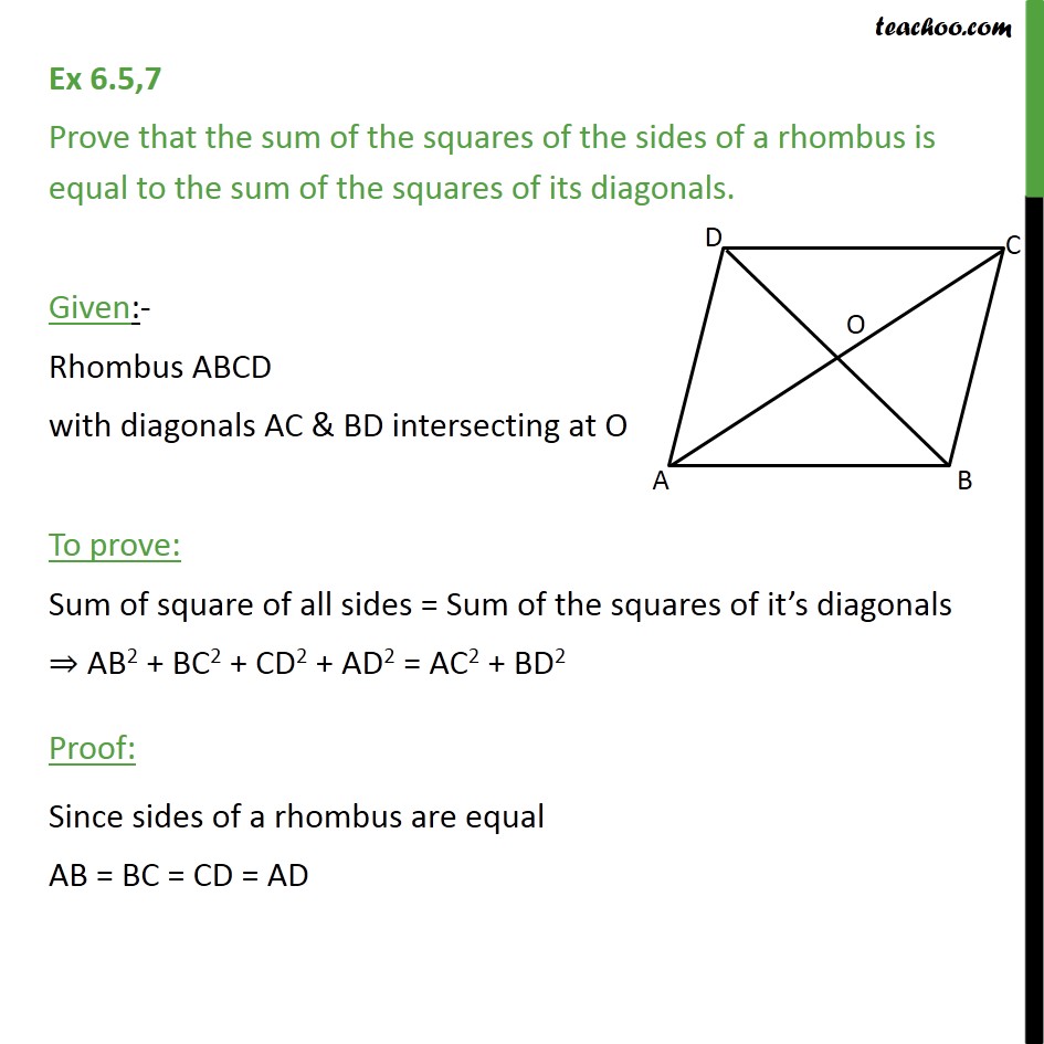 invoice under gst e format Ex sides sum 7 6.5,  of squares  that of of rhombus Prove