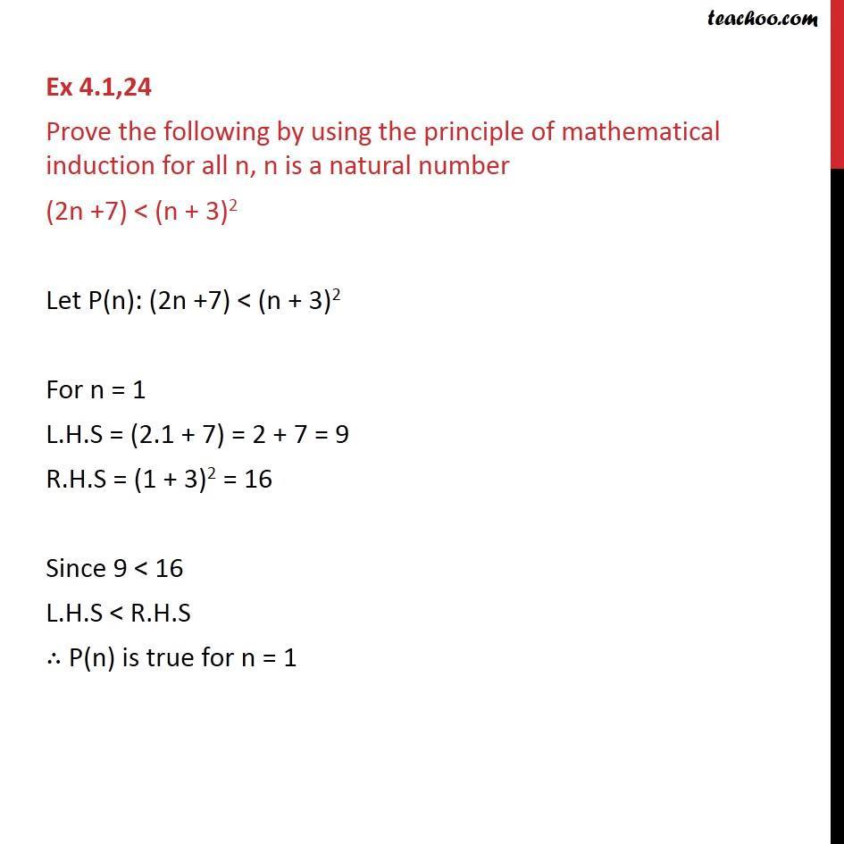Ex 4.1, 24 - Chapter 4 Class 11 Mathematical Induction - Part 2