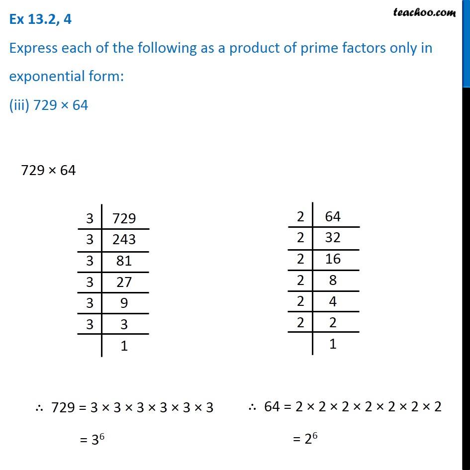 express-iii-729-64-as-product-of-prime-factors-in-exponential-form