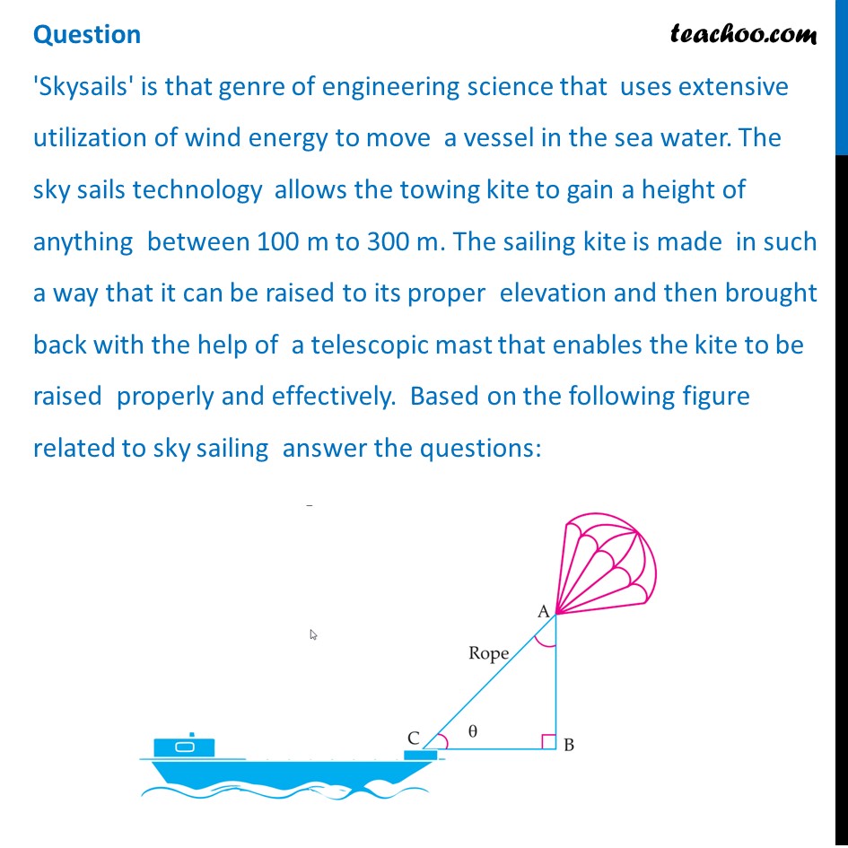 case study questions based on applications of trigonometry