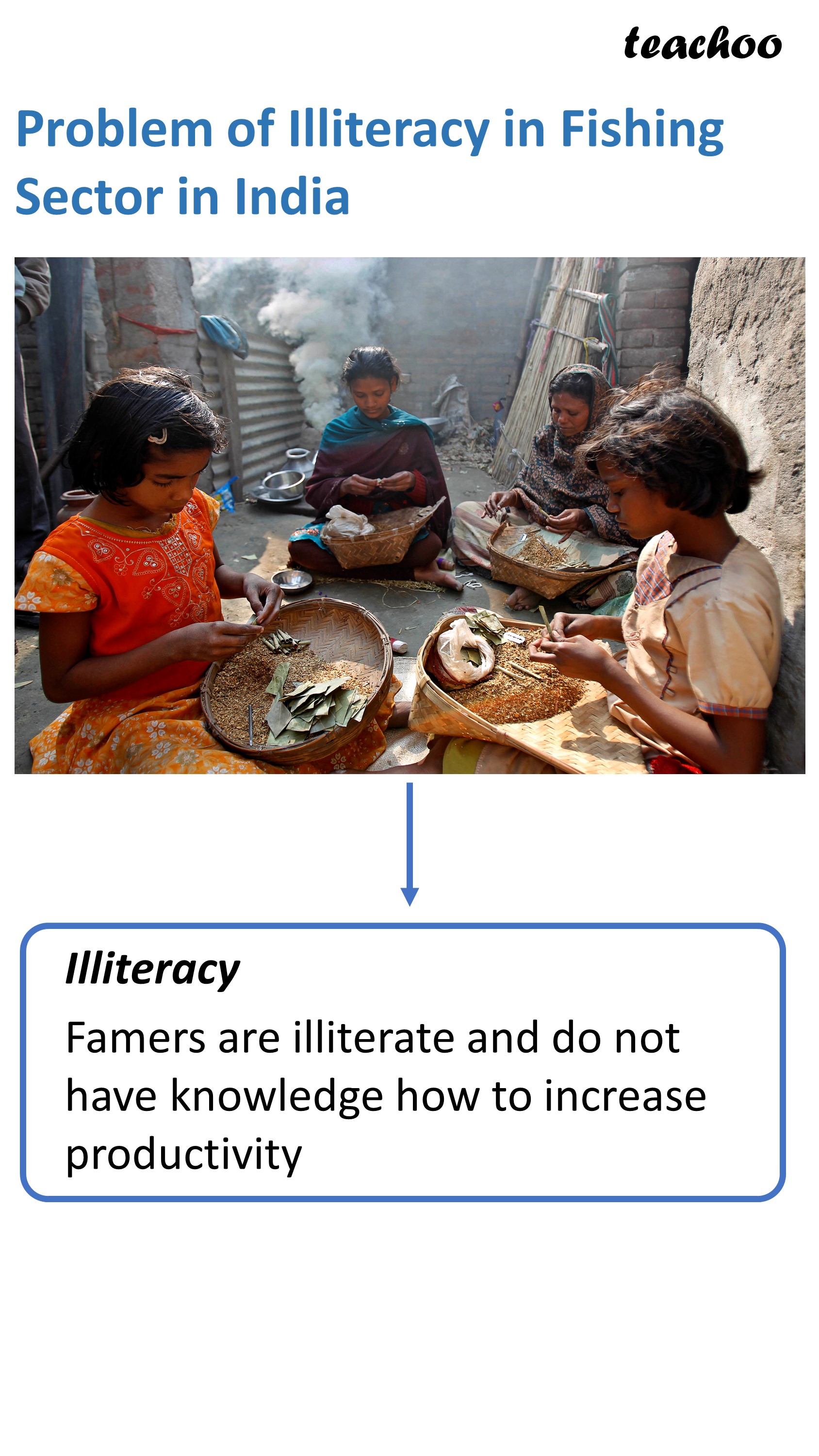 Problem of illiteracy in Fishing Sector in India - Teachoo.JPG