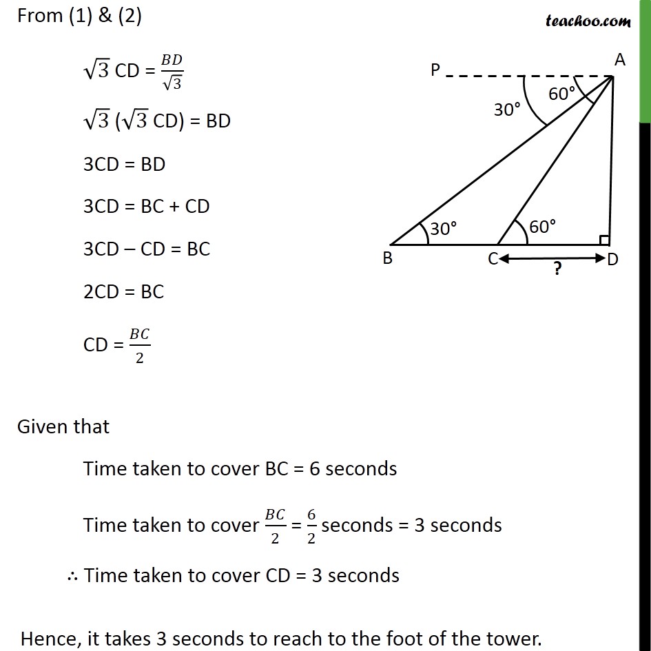 Ex 9.1, 15 - Chapter 9 Class 10 Some Applications of Trigonometry - Part 4