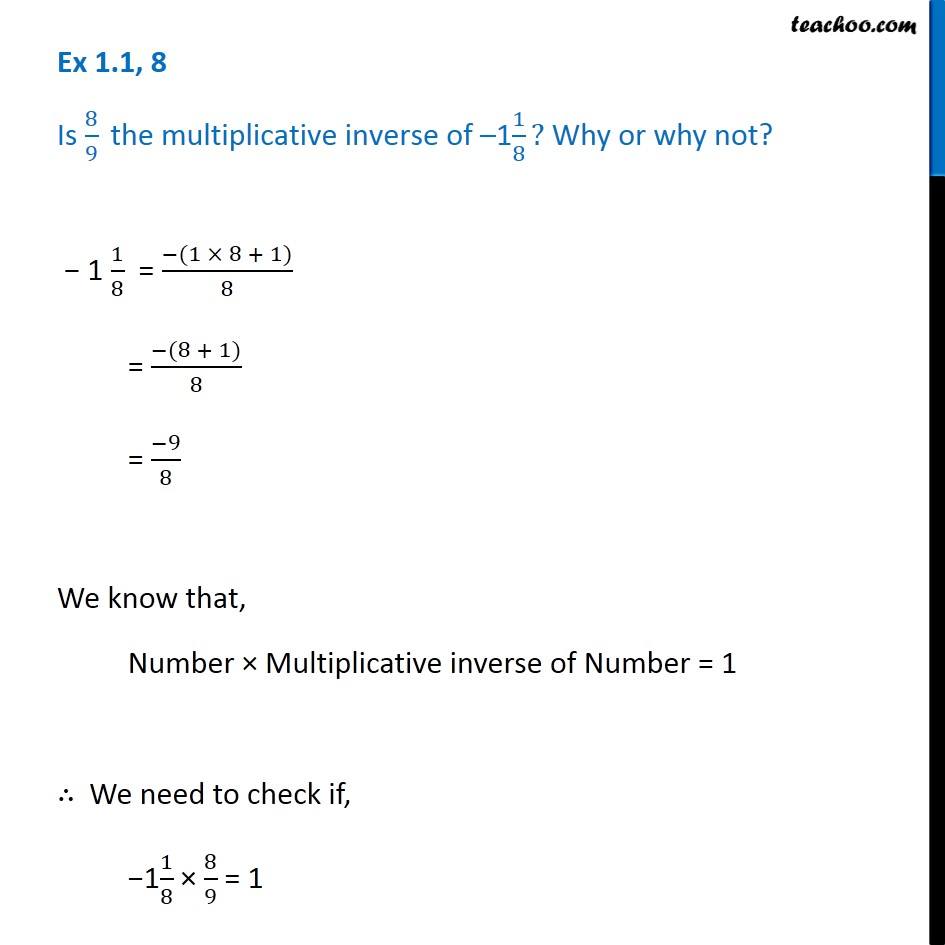 video-is-8-9-multiplicative-inverse-of-1-1-8-why-or-why-not