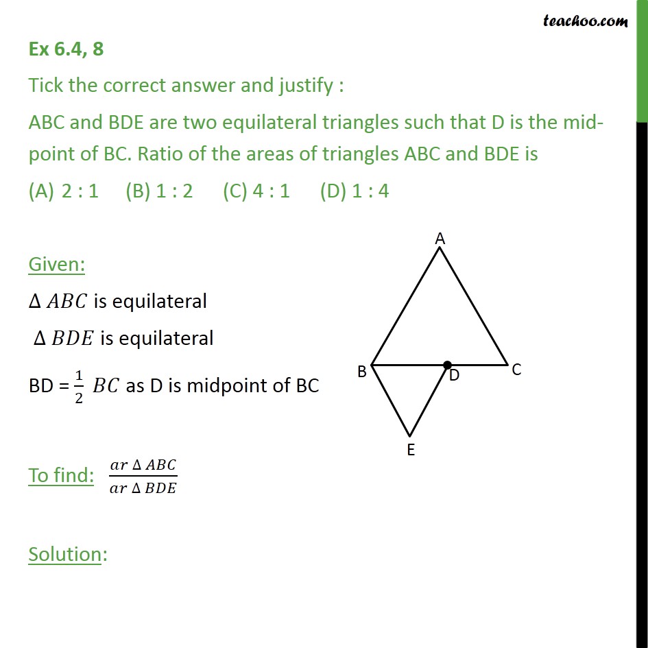Ex 6.4, 8 - Chapter 6 Class 10 Triangles - Part 2