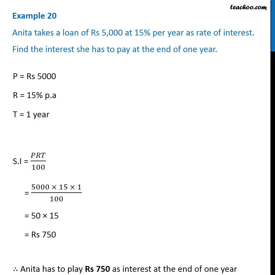 example-14-anita-takes-a-loan-of-rs-5-000-at-15-per-year-as-rate-of