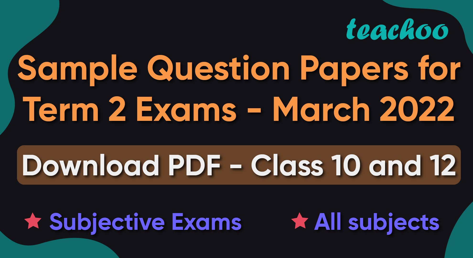 CCBSE Sample Question Papers for Term 1 Exams 2021-22