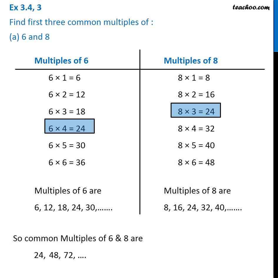 What Are The Common Multiples Of 2