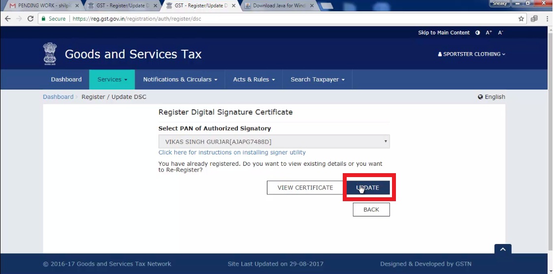 entry in how tally debit to note gst DSC Return Format GSTR to  GST File How 1 with