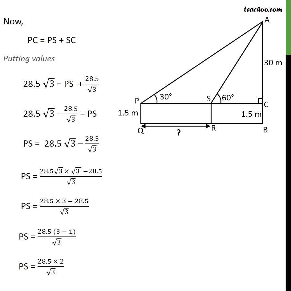 Ex 9.1, 6 - Chapter 9 Class 10 Some Applications of Trigonometry - Part 4
