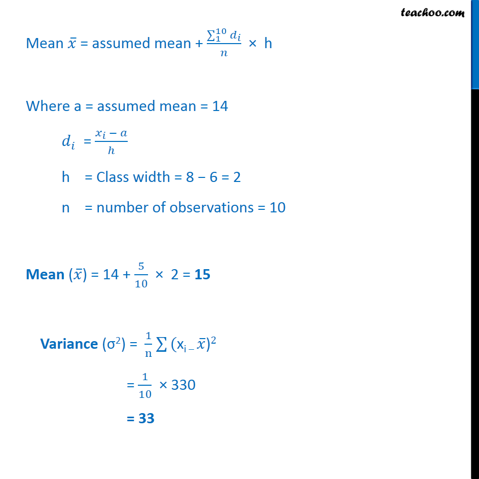Example 8 - Chapter 15 Class 11 Statistics - Part 2