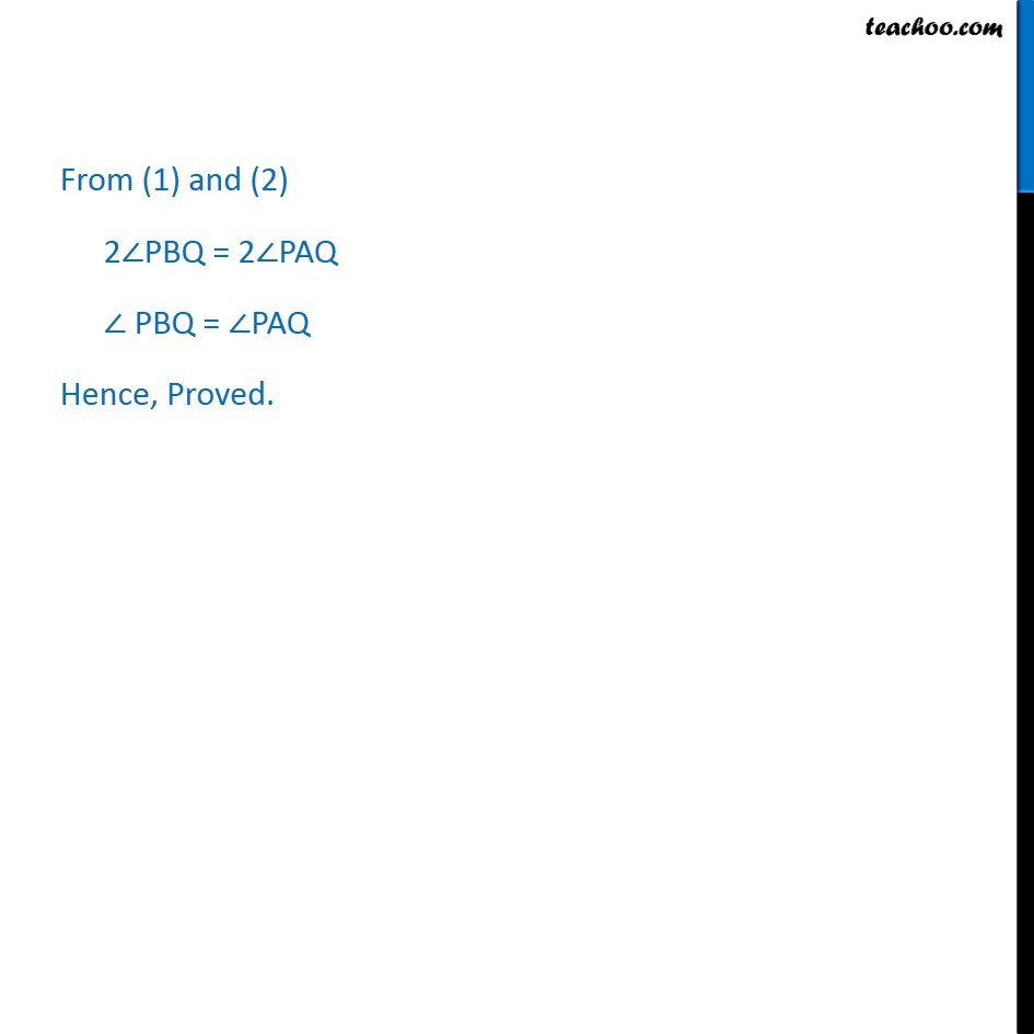Theorem 10.9 - Chapter 10 Class 9 Circles - Part 2