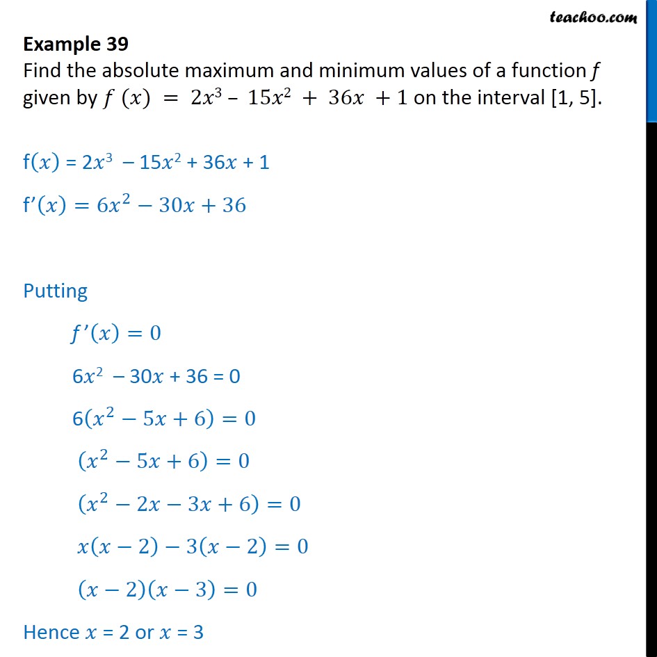 how to find the absolute minimum