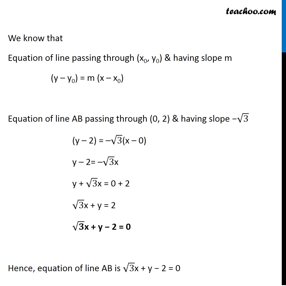 Ex 10.2, 14 - Chapter 10 Class 11 Straight Lines - Part 2
