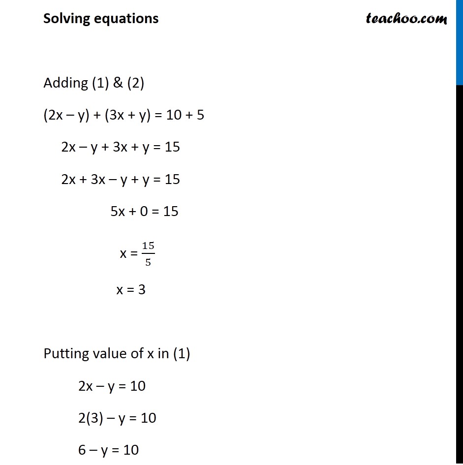 Ex 3 2 11 If X 2 3 Y 1 1 10 5 Find X And Y