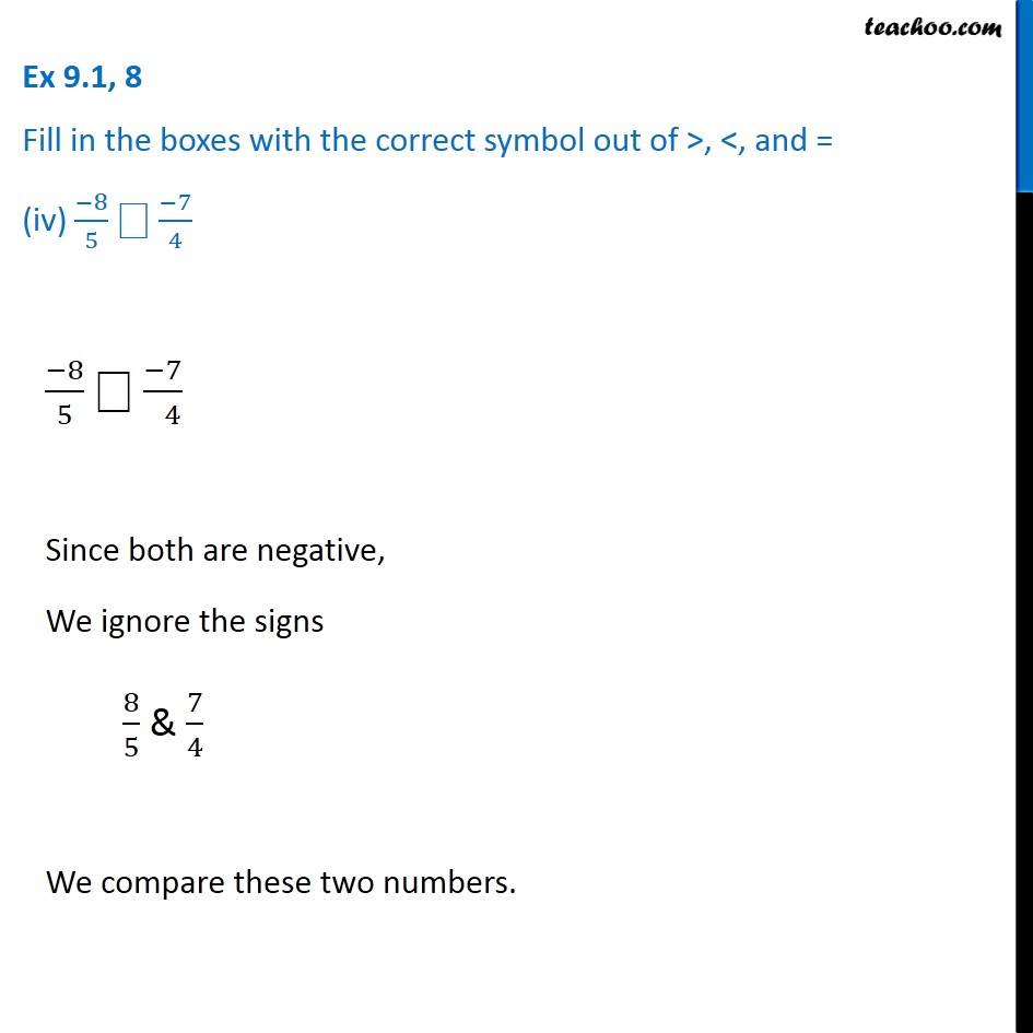 Ex 9.1, 8 - Chapter 9 Class 7 Rational Numbers - Part 7