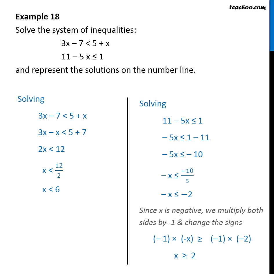 Example 18 - Solve 3x - 7