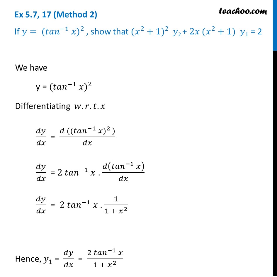 Ex 5.7, 17 - Chapter 5 Class 12 Continuity and Differentiability - Part 3