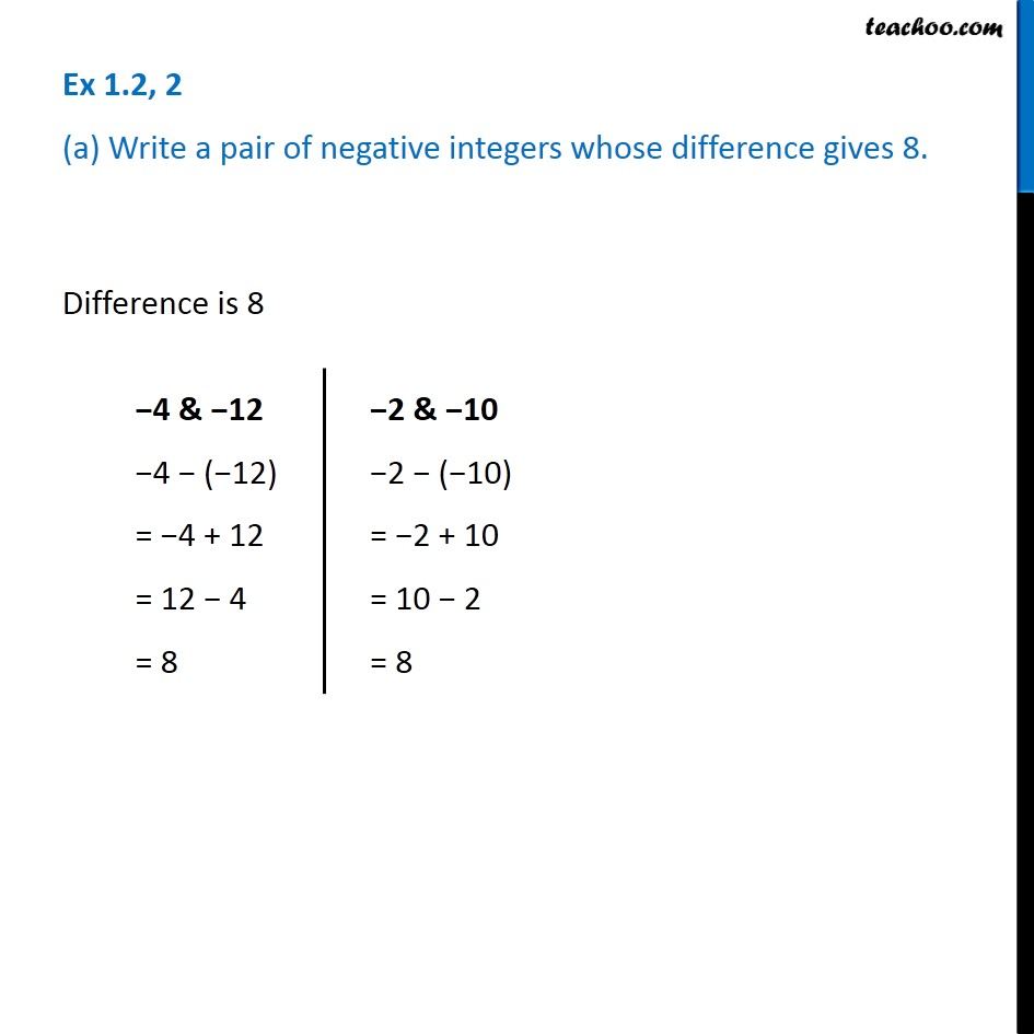 ex-1-2-2-a-write-a-pair-of-negative-integers-whose-difference-giv