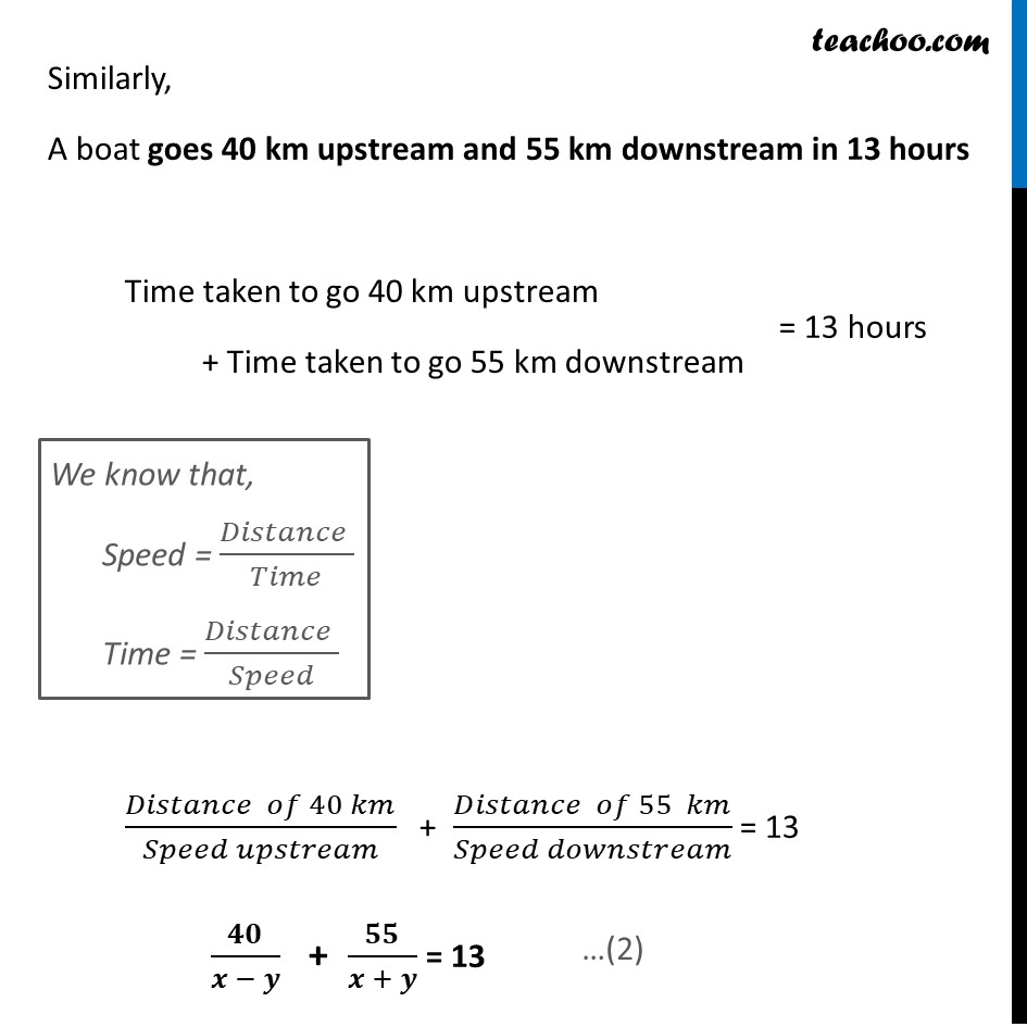 A Boat Goes 30 Km Upstream And 44 Km Downstream In 10 Hours Video