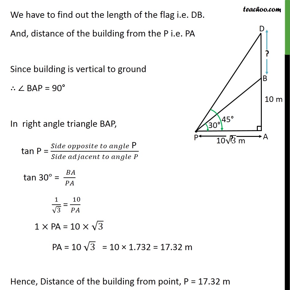 Example 4 - Chapter 9 Class 10 Some Applications of Trigonometry - Part 2