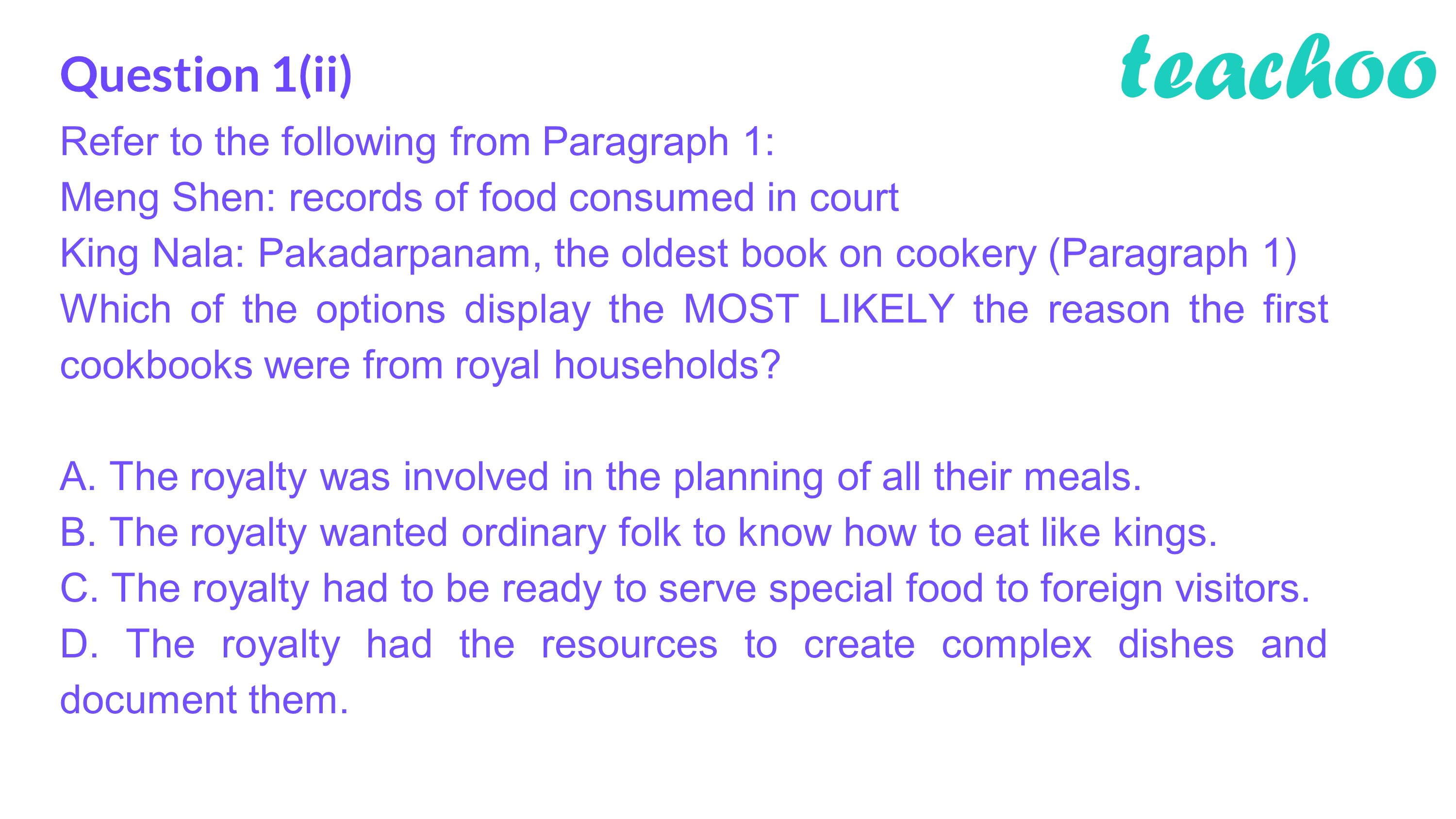 [English Class 10] Refer To The Following From Paragraph 1: