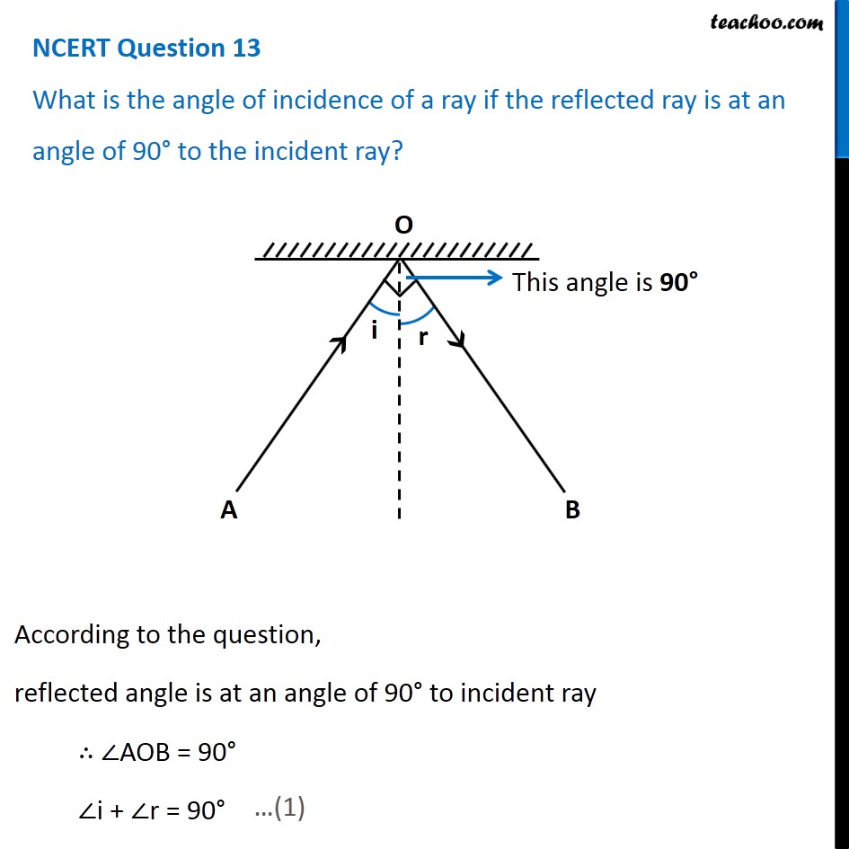 what-is-the-angle-of-incidence-of-a-ray-if-the-reflected-ray-is-at