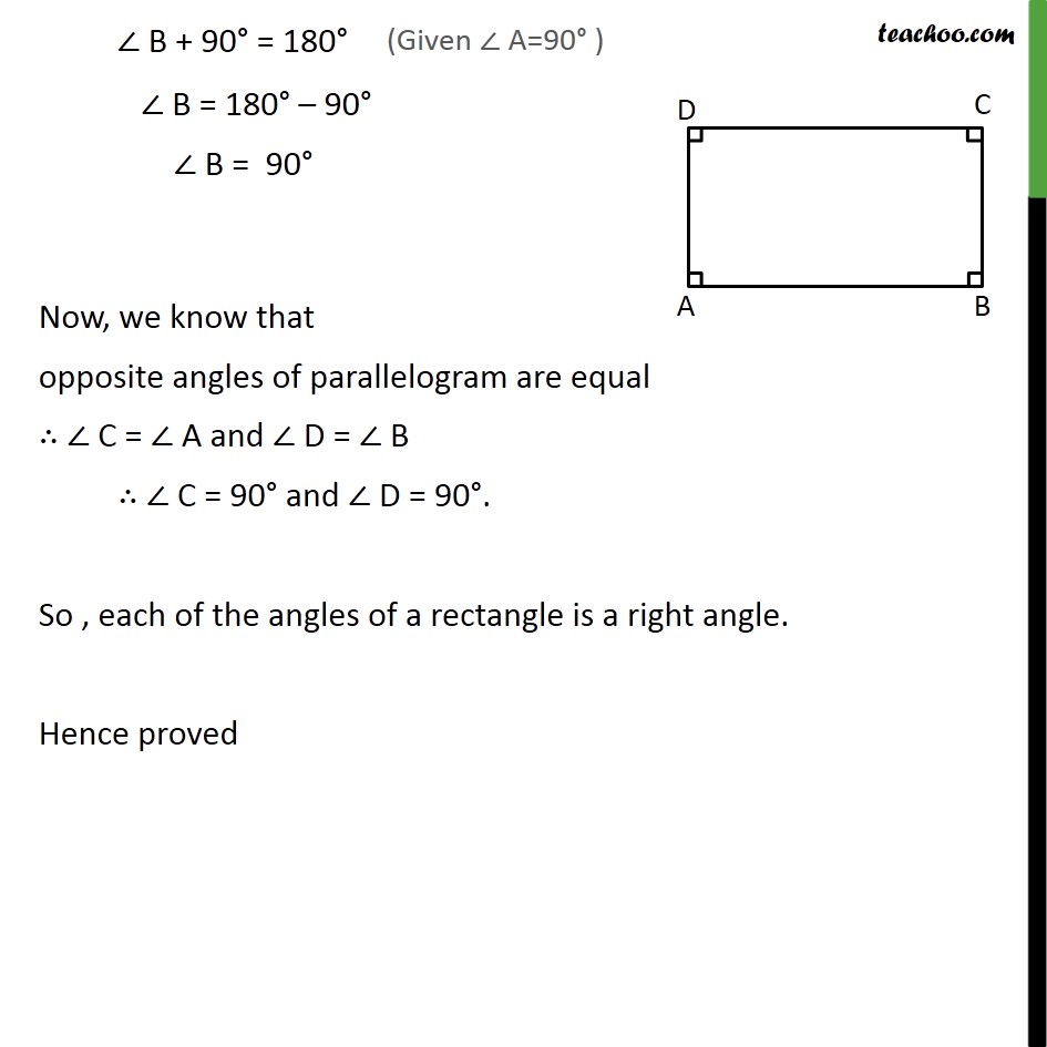 What Is The Angle Of A Rectangle