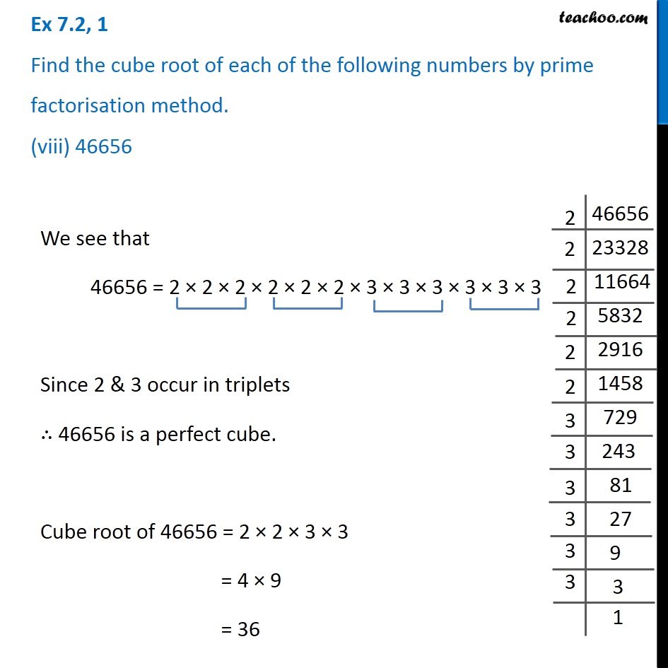 ex-7-2-1-find-cube-root-of-46656-by-prime-factorisation-method