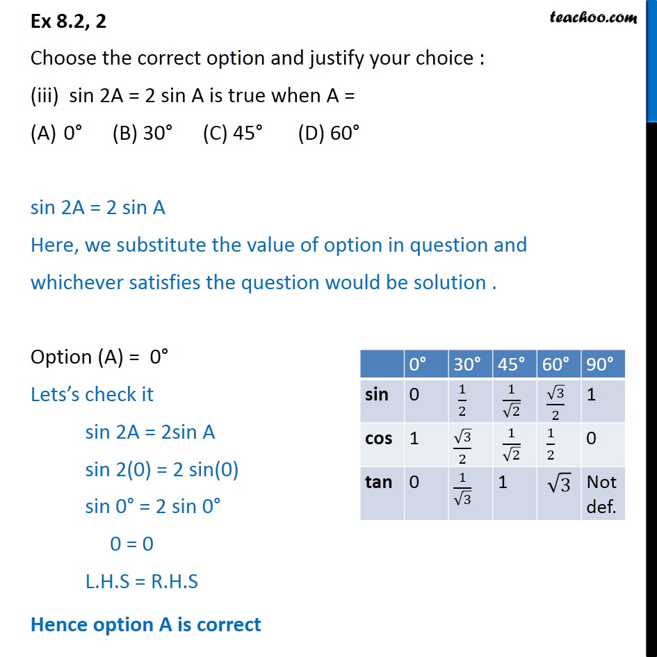 Choose the correct option a b