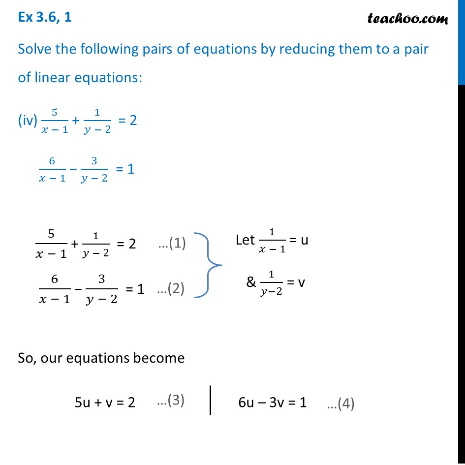 Ex 3 6 1 Iii Iv 4 X 3y 14 3 X 4y 23 Ex 3 6